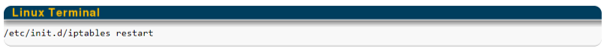 Restart the «iptables»