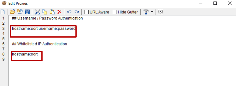 Type in the data as in the example below