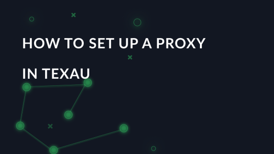 Setting up a proxy in Texau for social media