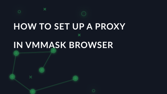 Setting up a proxy in the VMMask anti-detection browser